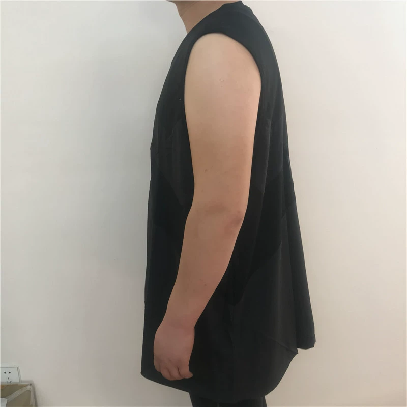 55 Li Ning nam thường xuyên bóng rổ đơn giản thoải mái rộng tay áo vest mùa hè cỡ lớn áo phông AMVK013-1 - Áo phông thể thao