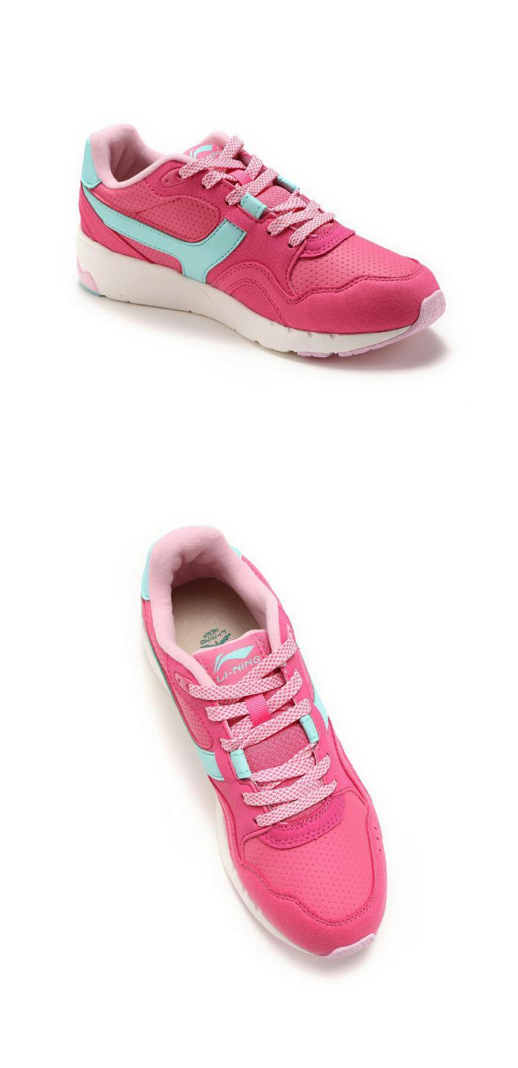 Giày thể thao nữ Li Ning Giày chạy bộ ấm áp Giày mùa xuân và mùa thu Giày retro nữ giản dị ALCL014 TX màu sắc khác biệt giày thể thao đế cao