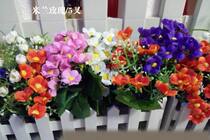 Simulated silk flowers for sign-in area decoration stage fence flowers Milan roses window wedding supplies and props silk flowers
