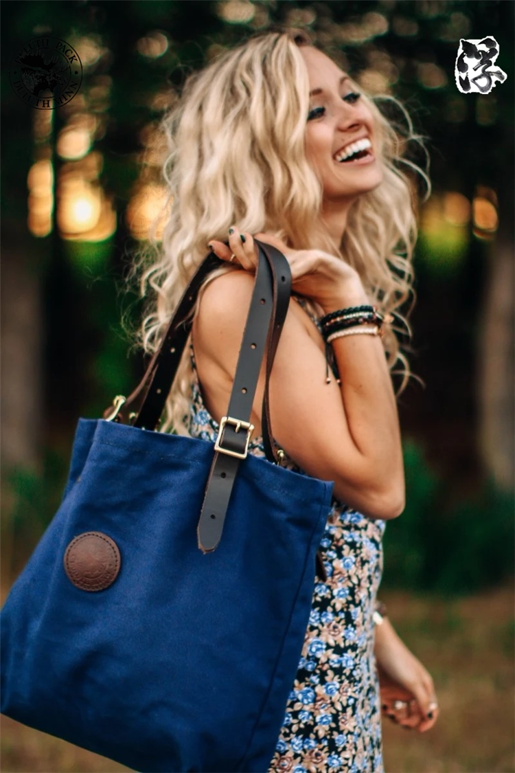 Duluth Pack Dulus Tote Tot bag leather single shoulder hands lift large capacity market shopping bag