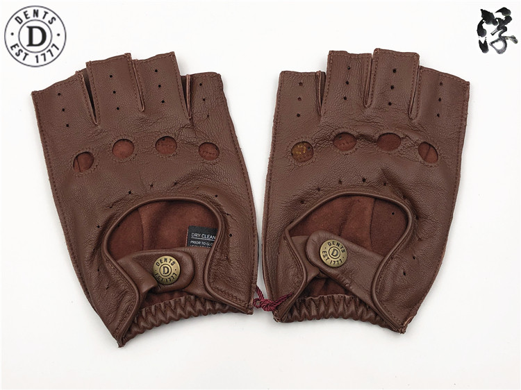 British DENTS Men's Sheep without fingers lining Snetterton Circuit Racing Gloves spot