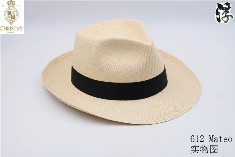 British produced Christys Crustecs Summer Classic Tuquila Panama woven male and female straw hats