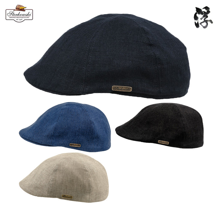 Polish sterkowski hat summer cap hand-crafted Rusty round flat cap linen
