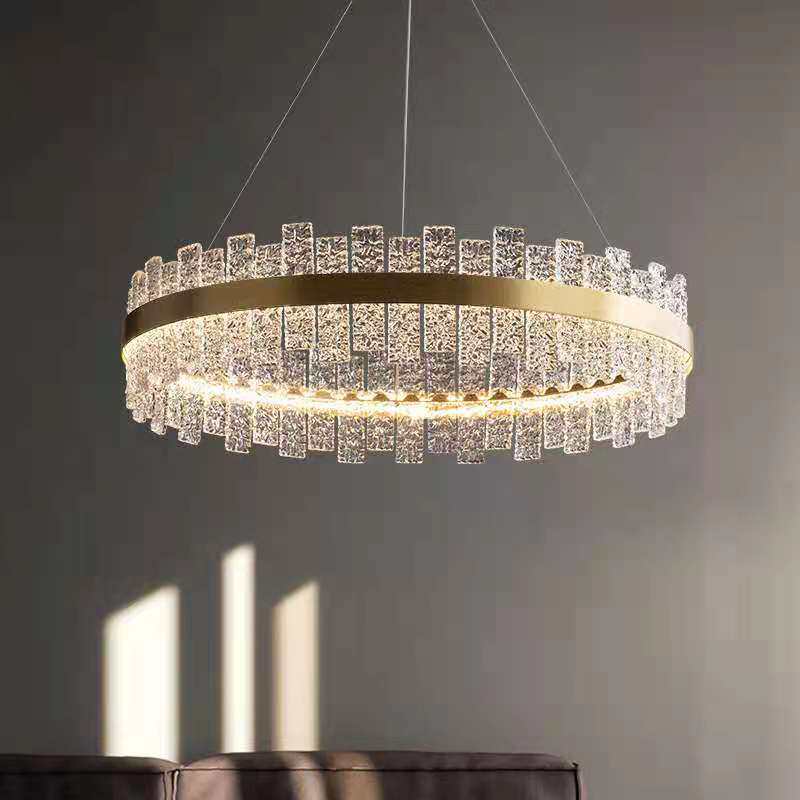 Postmodern light luxury living room chandelier bedroom study dining room designer real estate sample room Nordic all-copper net red light