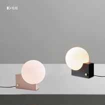 Italian minimalist glass table lamp postmodern Nordic LED designer model room simple personality creative wall lamp