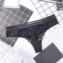 Sexy Lace Pants Day Department Low Waist And No Marks Women in European and American Hip Hip Wide T Pants White half-wrapped Hip Underwear