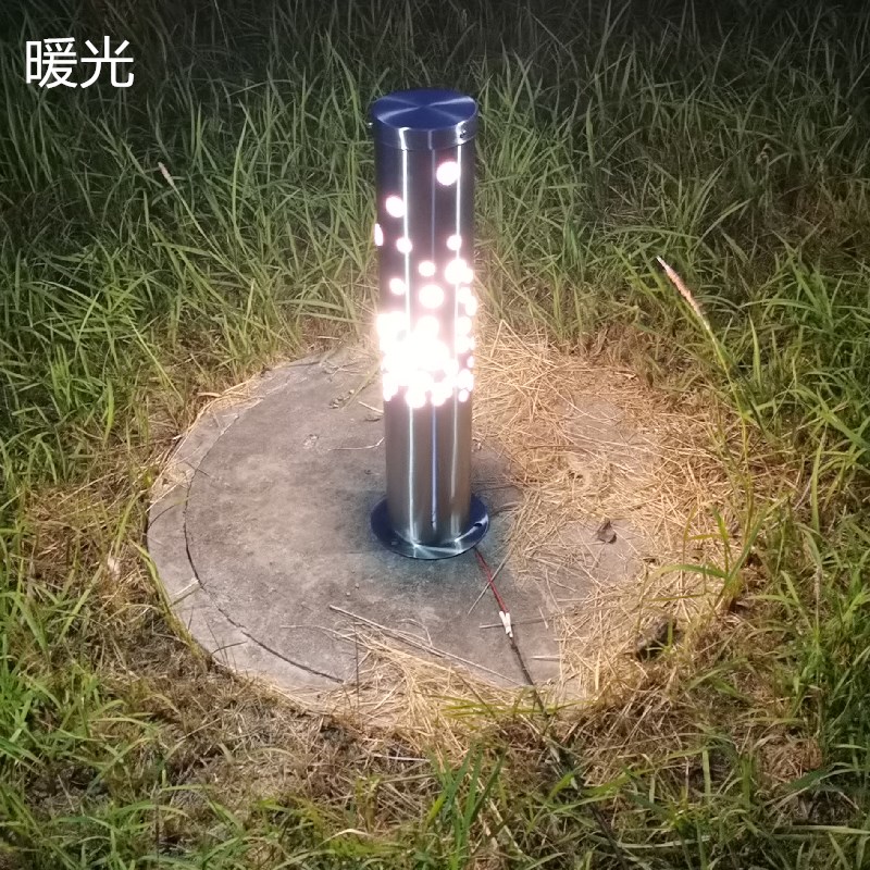 Stainless steel straw terrace light LED outdoor view lamp courtyard light lighting street lamp Community garden meadow Buried Light column lamp