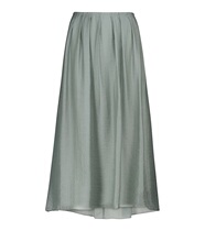  2021 VINCE asymmetrical downswing lady with a long half body dress