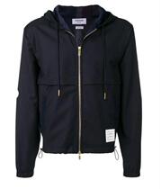 2019 THOM BROWNE MENS BACK CENTER STRIPE WOOL HOODIE