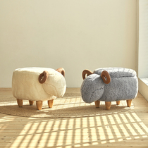 Rabbit shoe stool Solid wood stool Household shoe stool storage stool Shoe stool foot stool Small sofa stool Modern and simple