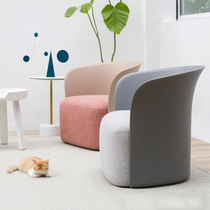 Nordic single household sofa chair Living room Simple fabric Balcony Lazy small apartment model room ins leisure chair