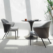 Italian Style Light Extravaganza Chair Nordic Home Restaurant Dining Chair Rear Modern Sales Office Negotiation Chair Hotel Armchair