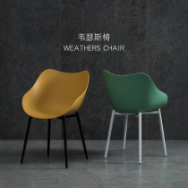 Nordic Creative Backrest Chair Ins Nets Red Milk Tea Shop Restaurant Casual Chair Modern Minimalist Sloth Plastic Stools