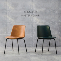 Nordic Chair Minimalist Modern Stool Backrest Light Lavish Dining Chair Home Leather Seat Innet Red Desk Dresser