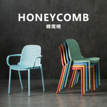 Nordic Armchair Dining Chair Brief Modern Home Leaning Back Chairs Restaurant Dining Chairs Hotel Dining Chairs Plastic Stools