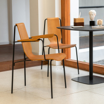 Retro minimalist industrial wind dining table and chairs LOFT American modern minimalist cafeterie dining chair light and luxurious desk armchair