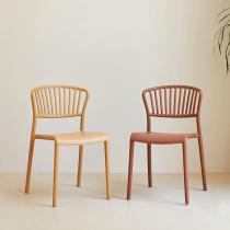 Nordic simple modern plastic chair Home restaurant dining chair Outdoor milk tea shop net red ins dining chair