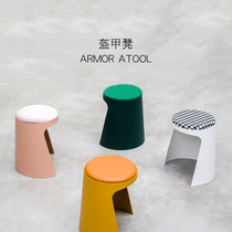 Nordic creative stool Household shoe stool Nordic low stool stackable net red ins fashion bucket stool Simple and space-saving