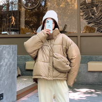 Winter short cotton-padded clothes women 2021 New thick warm bread clothing ins Hong Kong wind students cotton-padded jacket tide