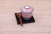 Japanese ceramic creative stewing cup soup cup with lid ceramic tea cup Japanese steamed egg cup dessert water egg cup egg cup holder