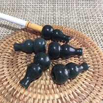  Natural Xinjiang Hetian jade gourd cigarette holder Pipe Hetian Jade Qingyu Fulu pendant can be DIY car hanging bag hanging