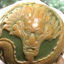  Natural luminous original stone carving Kowloon Feng Shui ball glowing luminous pearl Kowloon town house decoration