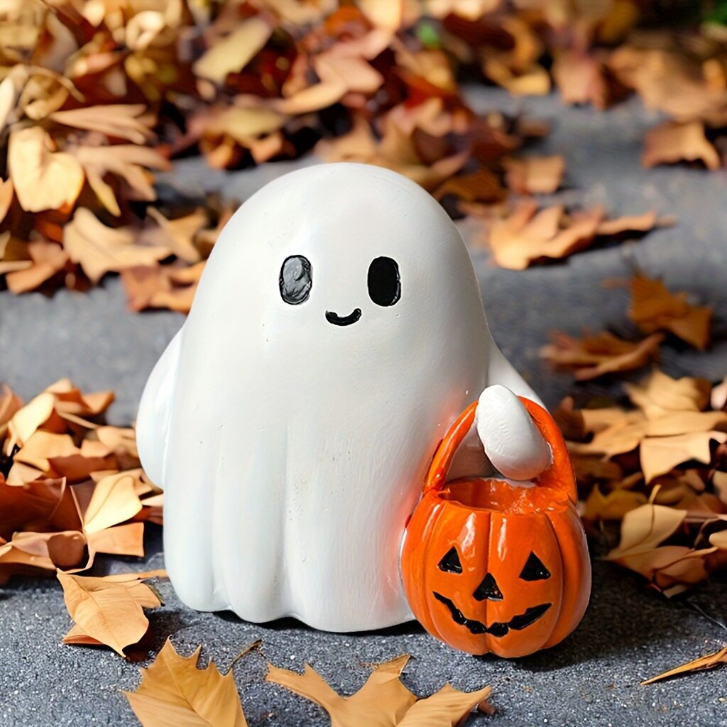 Cute Halloween Ghost Ornaments, Creative and Adorable Ghost-Shaped Gifts, Desktop Decorations and Crafts
