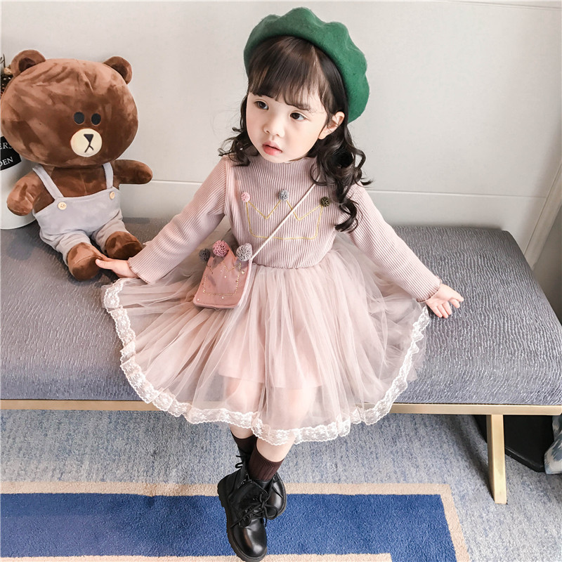 Quần áo thu đông cho bé gái cộng với váy nhung 1-2-3-4-5 tuổi bé gái váy dày bé gái váy công chúa nhỏ đầm đẹp cho be gái 7 tuổi