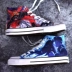 Phiên bản tiếng Hàn của phim hoạt hình graffiti Naruto xung quanh Naruto Sasuke giày vải nam giày cỡ lớn những người yêu thích giày bình thường - Plimsolls giày sneaker năm 2021 Plimsolls