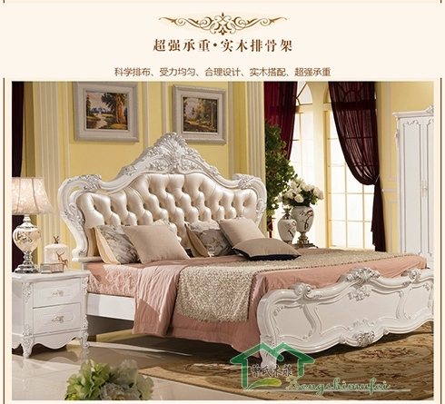 Zengs Mufei Nội thất châu Âu 4.567 bộ bàn ghế phòng ngủ đặt tủ quần áo 1,8 m giường - Bộ đồ nội thất