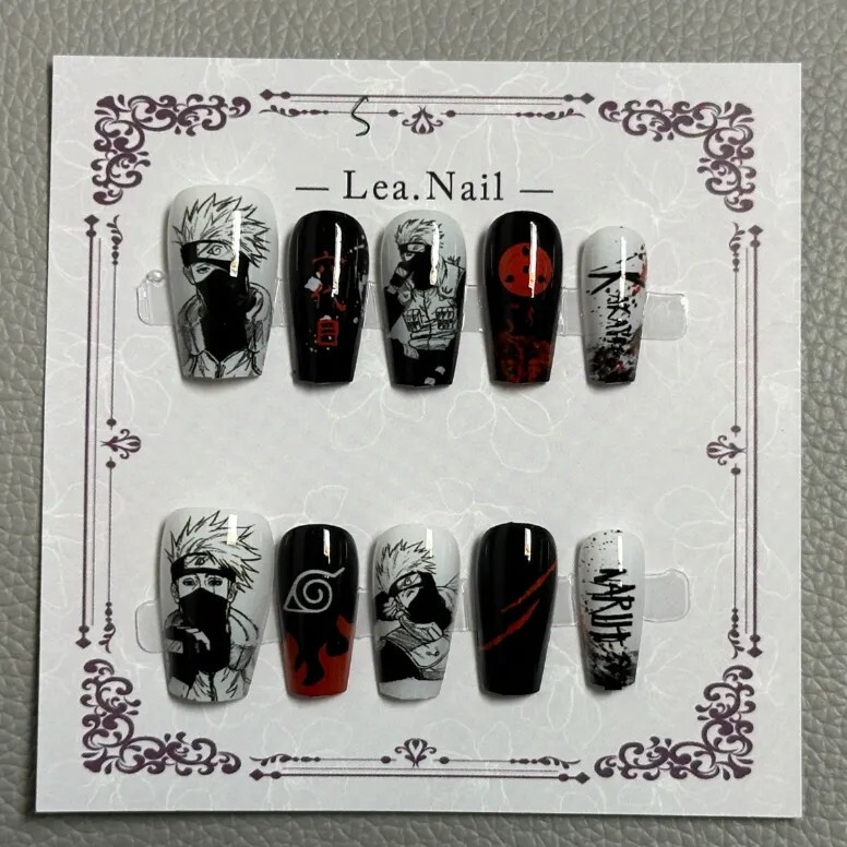 Naruto Kakashi Pain Armor Wearable Nail Art Anime Nail Art Peripheral Print Naruto Kakashi Pain Armor Wearable Nail Art Anime Nail Art Peripheral Print