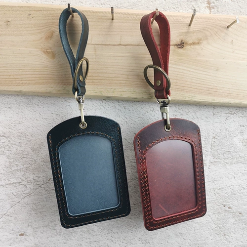 Картхолдер ручной работы, рабочий кожаный защитный чехол, сумка, ремень, из натуральной кожи