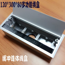 New office desktop flap trace hole cover cushioning aluminum alloy 86 panel socket damping brush wire box