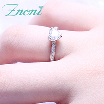 GIA Naked Drill Fashion Romantic Heart-shaped Drilling Ring Custom 18K Platinum Diamond Ring Female PT Platinum Wedding Ring