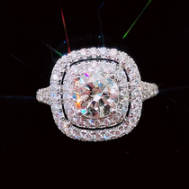 50 points diamond ring 18K white gold 1 carat GIA diamond ring group set with large wedding diamond ring female