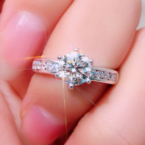 1 carat diamond ring classic Six-claw diamond female ring 50 Courting Wedding Diamond Ring Female GIA Nude Drill Custom