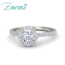 New 18K white gold group set diamond female ring wedding ring PT950 platinum ring GIA bare diamond customization