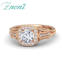 1 carat group set diamond ring South African diamond female ring Wedding ring four-claw round diamond ring bare diamond customization