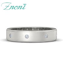 18K Platinum Diamond Men Ring Couple Diamond to Ring PT 950 Married Men and Women Ring