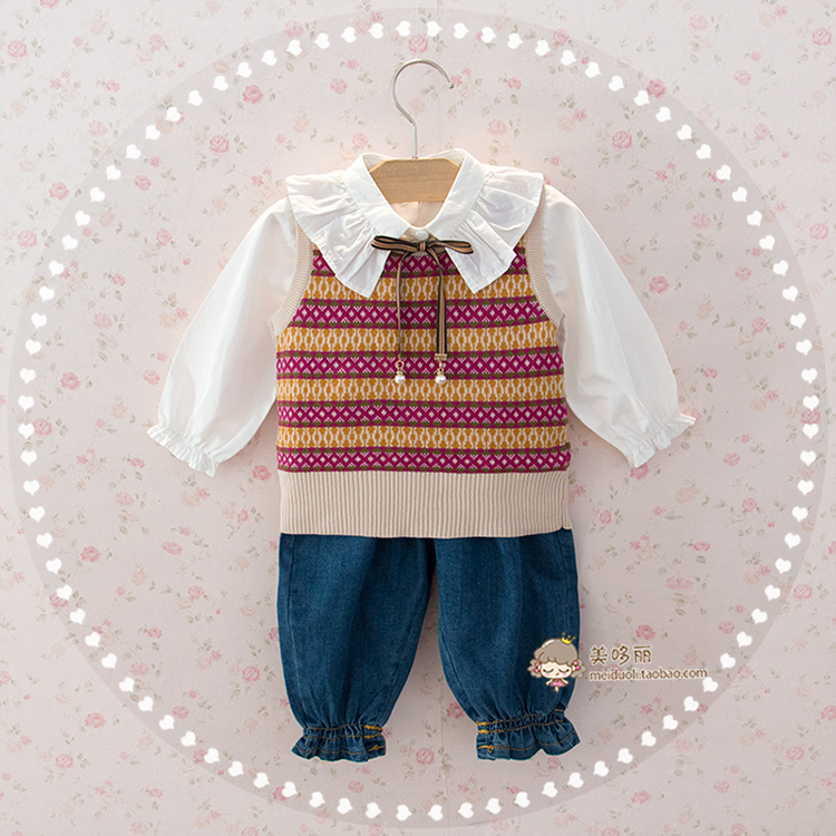 2019 bé gái xuân mới cho bé sơ sinh trẻ em phiên bản Hàn Quốc của quần Lantern Harlan jeans lớn PP dài quần thủy triều - Quần jean quần áo bé trai
