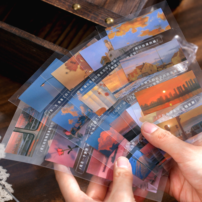 No Main Love Book Cute Handbill Stickers of hand ledger material Decorative Diy Phone Protection Shell Small Pattern Stickup Waterproof