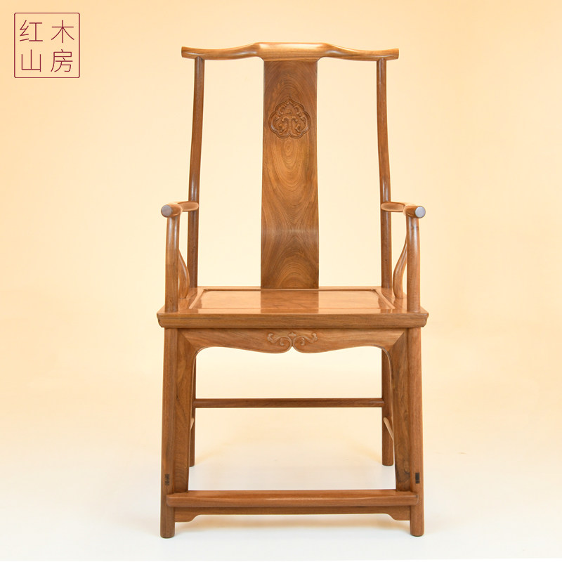 Iron Lie wood furniture Wang Shixiang Bending Material Four-Early-Head Office Hat Chair Ming Style Classical Master Chair Iron Pear Wood Tea Chair