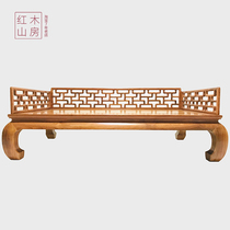 Iron pear wood Qulu Luohan bed Tielimu Wanzi Luohan bed living room sofa Ming and Qing neoclassical Chinese bed bed