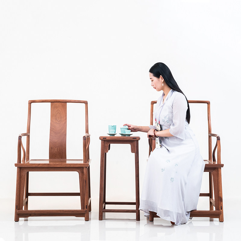 Iron Force Hide Iron Power Wood High Backrest South Official Hat Chair Iron Pear Wood South Palace Chair Manufacturers Direct sales