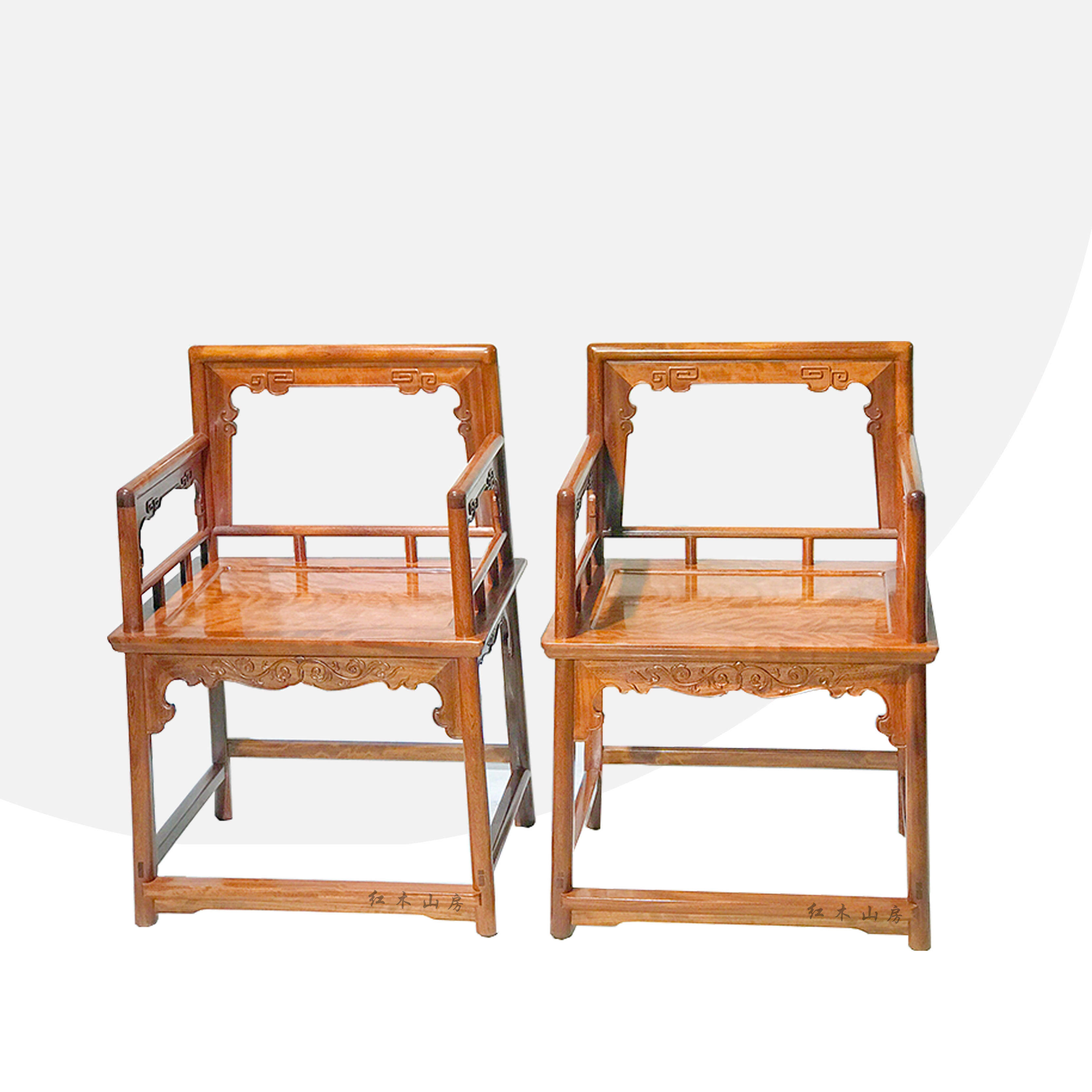 Iron-power hidden iron power wood rose chair Ming and Qing classical Chinese solid wood furniture Home Bedroom Chair Manufacturer Direct Marketing