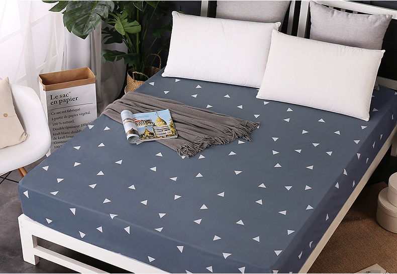 Giường nệm đơn mảnh Simmons nệm bọc mỏng màu nâu pad 2.0m chống trượt Giường 1,5m1,8 m trải giường 	ga giường bo chun