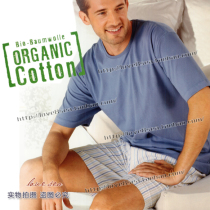 Ultra-valued selling European original single mens summer knit full cotton short sleeve cotton shorts shorts pyjamas home suit suit