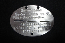 American AD-GRA brand aluminum World War II German dog tag identity card Military brand name card original machine xtreme