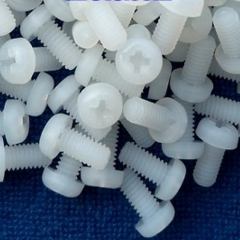 Nylon column screw Screw Insulated plastic White cross round head M3 M4 2 3 4 5 6 8 10