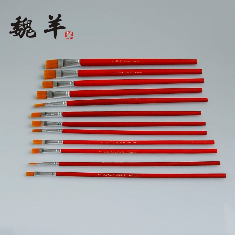 Painting brush nylon brush brush paint brush brush brush brush No. 1 - 12 full set of painting materials industrial pen